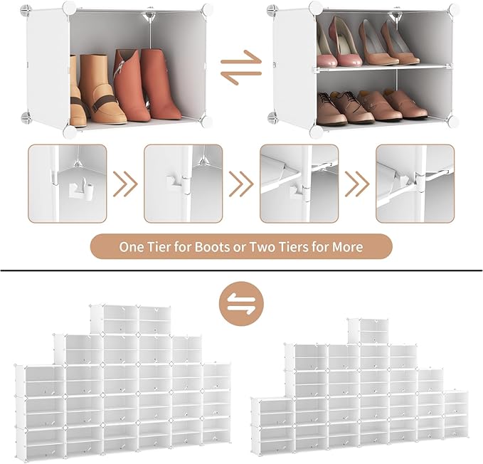 ROJASOP Shoe Storage Cabinet, 12-Tier Shoe Organizer 96 Pairs Extra Large - Image 5