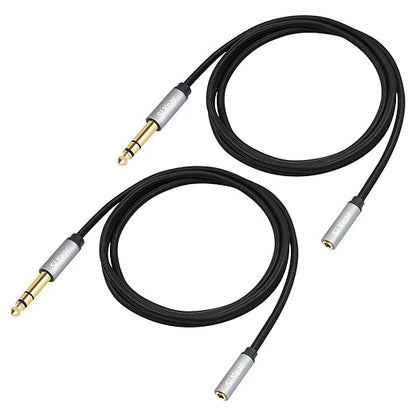 SiYear 1/4" to 3.5mm Headphone Extension Cable, 5FT- 6.35mm Quarter inch Male by SiYear