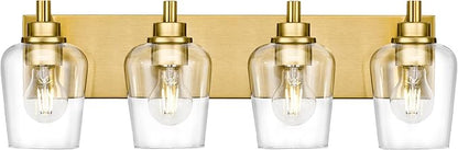 METWET Bathroom Light Fixtures, 4-Light Modern Vanity Light by Metwet