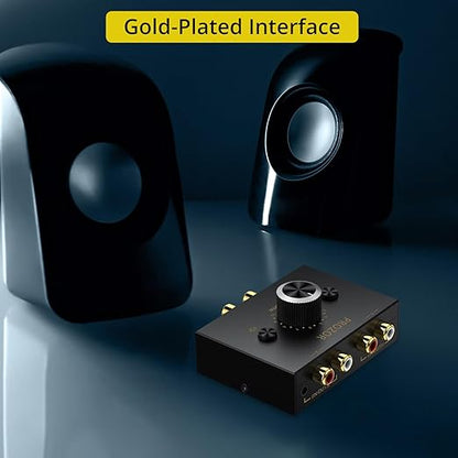 PROZOR 3.5mm & RCA Bi-Directional Audio Switch, 2-in-1-Out / 1-in-2-Out Passive - Image 6