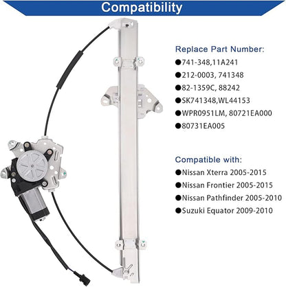 Obaee 741-348 Front Driver Side Power Window Lift Regulator - Image 2