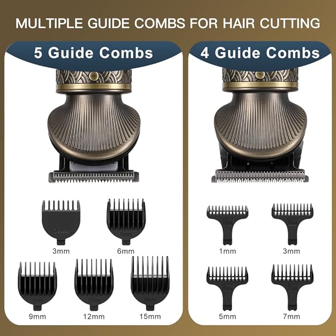 Scttomon Beard Trimmer Kit Professional Hair Clipper Zero Gapped T-Blade - Image 4