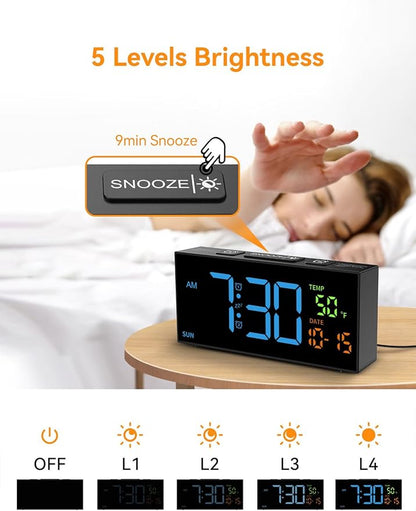 Netzu Alarm Clocks for Bedrooms, Digital Clock - Image 5
