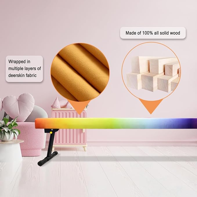 Wesky Adjustable Balance Beam, High and Low Floor Beam Gymnastics Equipment - Image 3