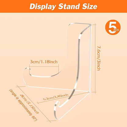Dooiclear 5 Pack Acrylic Display Stand, Plate Stand - Image 2