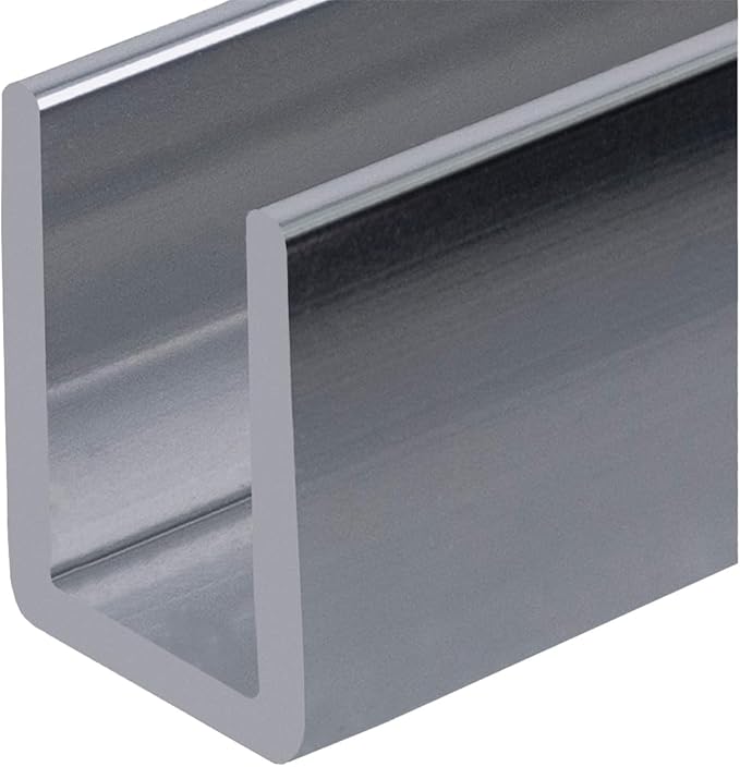 Brixwell SDCD38BS-CCP24 Brushed Stainless 3/8" Fixed Panel Shower Door Deep by Brixwell