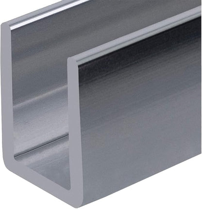 Brixwell SDCD38BS-CCP24 Brushed Stainless 3/8" Fixed Panel Shower Door Deep by Brixwell