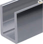 Brixwell SDCD38BS-CCP12-XCP10 Brushed Stainless 3/8" Fixed Panel Shower Door by Brixwell