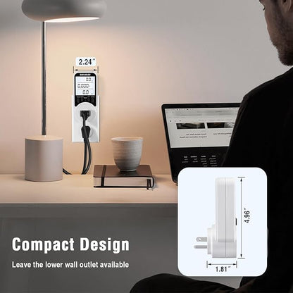 Suraielec Watt Meter, Plug-in Socket Power Meter, 90V-250V Wide Range, Backlit - Image 7