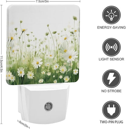 YKJAHSD Flowers Night Light, Plug into Wall Decor Nightlights - Image 2