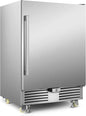 Outdoor Beverage Refrigerator 24 Inch Wide, Stainless Steel Beverage Fridge 180 by Velivi
