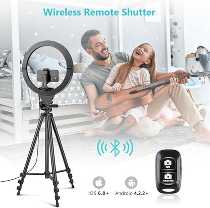 Sensyne 14" Ring Light with Tripod Stand, LED Circle Light with Phone Holder - Image 3