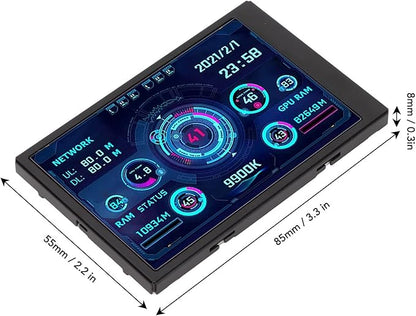 3.5in Computer Temp Monitor, PC Sensor Panel Display, PC CPU HDD Data Monitor - Image 5