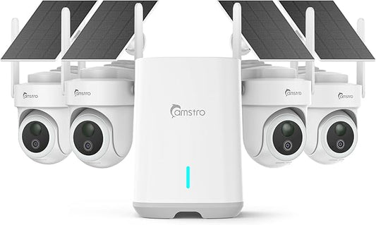 4K Security Cameras Wireless Outdoor No Subscription, 360° PTZ Home Security by CAMSTRO