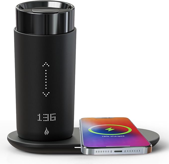 Temperature Control Heated Coffee Mug Smart Self Heating Travel Mug 12 Oz App by LEGARDLILIU