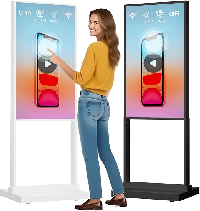 Canlarriz 55 Inch 4K Touchscreen Kiosk, Indoor Capacitive Touch Floor Standing by Canlarriz