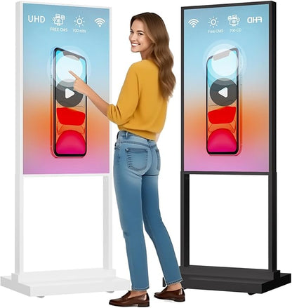 Canlarriz 55 Inch 4K Touchscreen Kiosk, Indoor Capacitive Touch Floor Standing by Canlarriz
