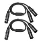 2 Pack XLR Y Splitter, 1.5FT XLR Female to Dual Male, Balanced Mic Audio Cables by SZLliyxs