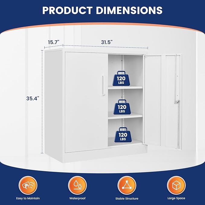 Yizosh Metal Garage Storage Cabinet - Image 3