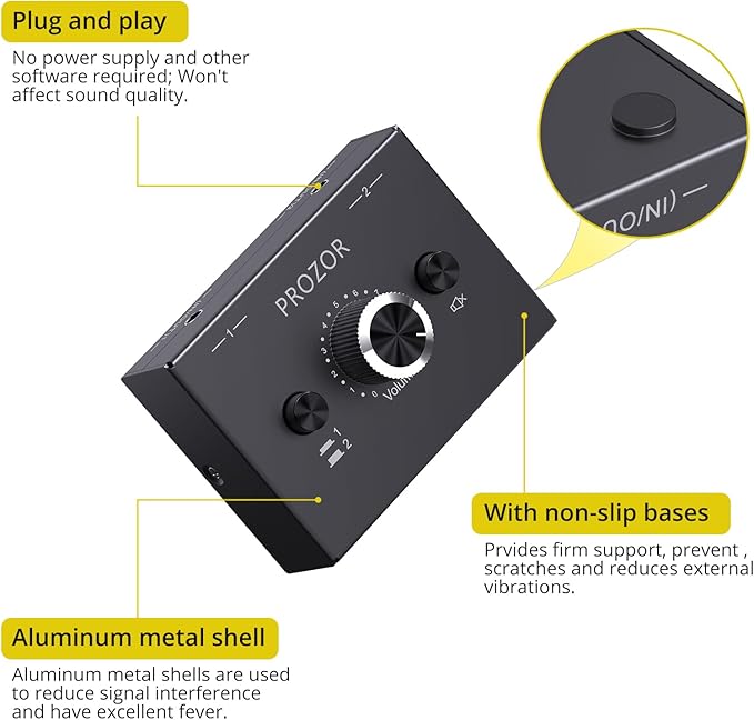 PROZOR 3.5mm Audio Bi-Directional Switcher - Image 7