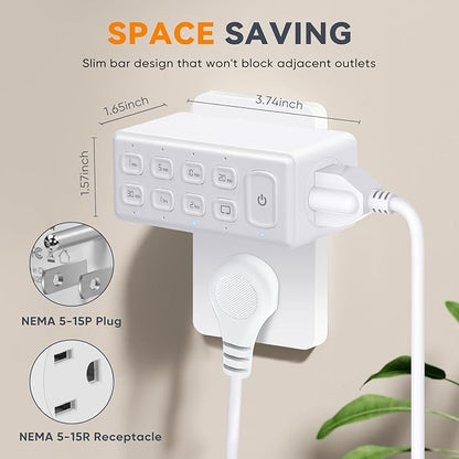 TOPELER Countdown Timer Dual Outlet, Programmable Electrical Timers Outlets - Image 6