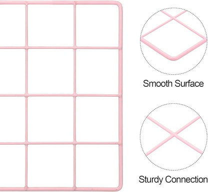 PATIKIL 8"x8" Wire Grid Panel, 2 Pack Board Photo Pictures Memo Display Grid - Image 3
