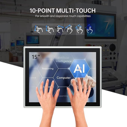15-Inch Industrial Embedded Panel PC, Ratio 4:3 Multi-Touchscreen-Monitor - Image 2
