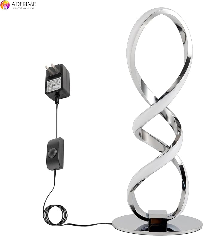 LED Spiral Bedside Table Lamp, Stepless Dimmable 12W 3000K Warm White, Modern - Image 9