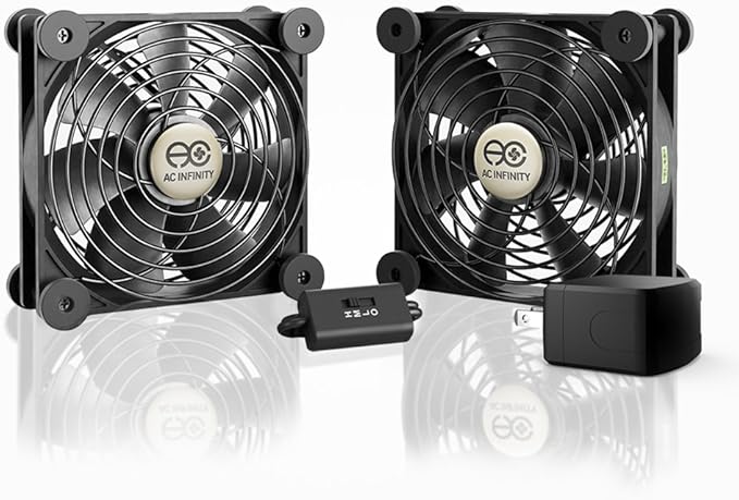 AC Infinity MULTIFAN S7-P, Quiet Dual 120mm AC-Powered Fan by ACInfinity