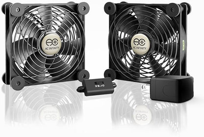 AC Infinity MULTIFAN S7-P, Quiet Dual 120mm AC-Powered Fan by ACInfinity