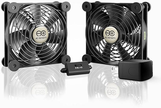 AC Infinity MULTIFAN S7-P, Quiet Dual 120mm AC-Powered Fan by ACInfinity