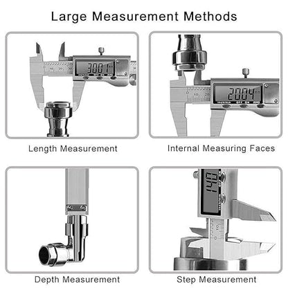 Digital Caliper, IP54 Waterproof Stainless Steel Caliper Measuring Tool - Image 5