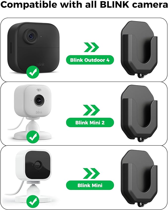 3 Pack Blink Camera No Drill No Screws Wall Mount Bracket - Image 2