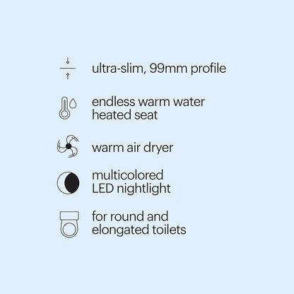 Brondell LS1800-RW Swash Electric Bidet Toilet Seat - Image 7