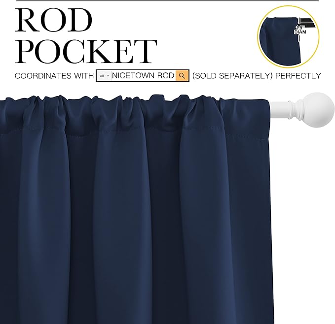 NICETOWN Blackout Curtains for Bedroom, Home Decorations Thermal Insulated - Image 3