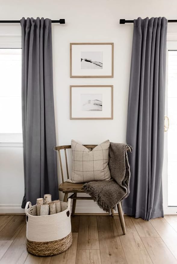100% Blackout Shield Linen Blackout Curtains - Image 6
