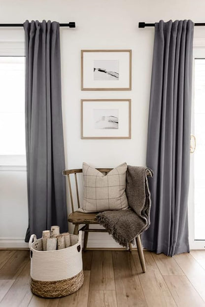 100% Blackout Shield Linen Blackout Curtains - Image 6