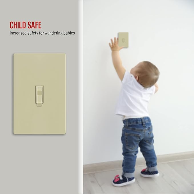ENERLITES Screwless Toggle Switch Wall Plate, Child Safe Light Switch Cover - Image 4