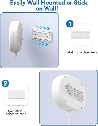 Power Outlet Relocator with Adhesive- 5 FT, 1625W Wall Mounted Extension Cord - Image 3