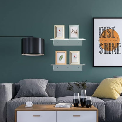 12 Inches Acrylic Wall Shelves 2 Pack, Floating Shelf - Image 6