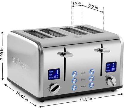 Stainless Steel Toaster, CUSIMAX 4 Slice Toaster - Image 5