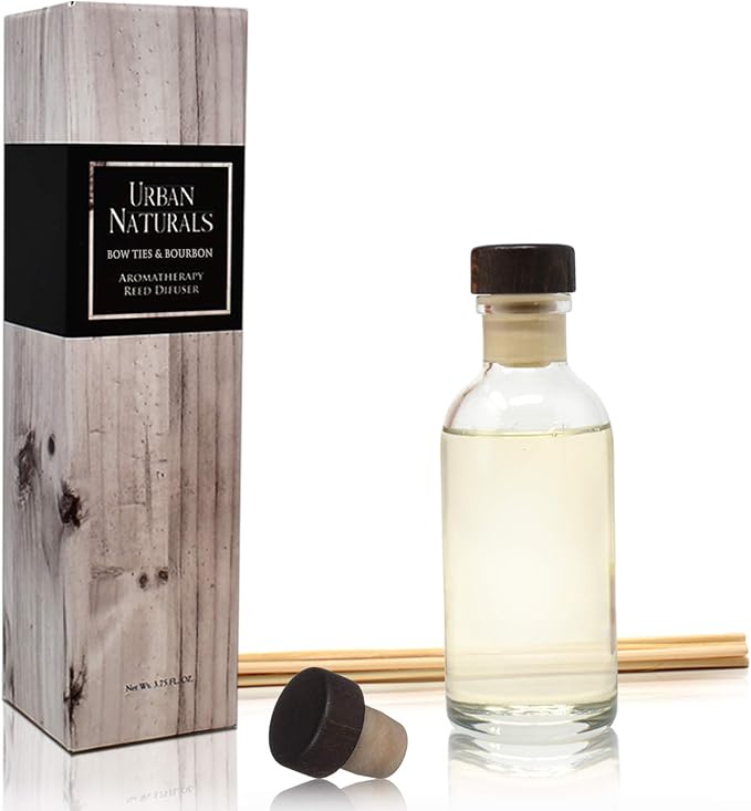 Urban Naturals Bowties & Bourbon Reed Diffuser Gift Set | Dark Oak, Bergamot & - Image 2