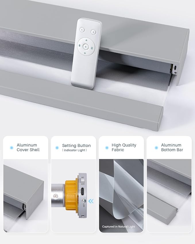 Smart Zebra Blinds for Windows, Alexa Motorized Blinds - Image 7