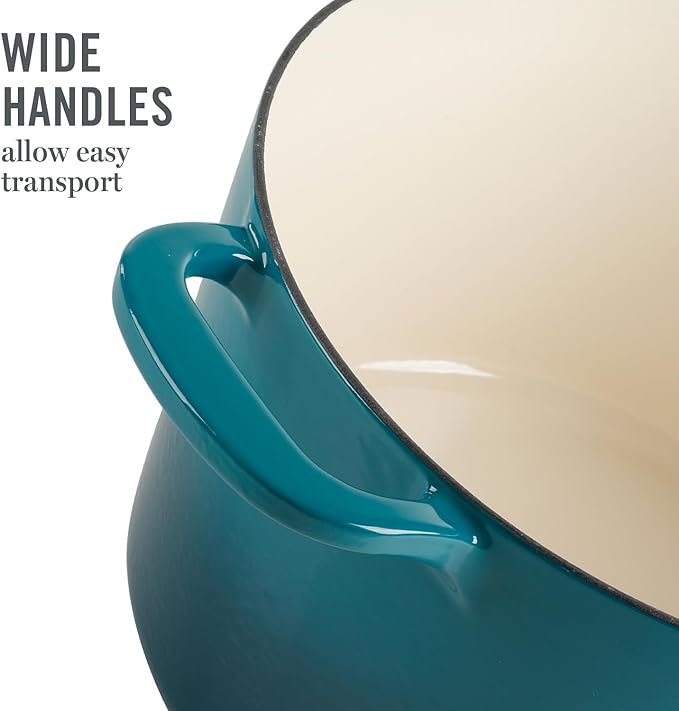 Martha Stewart Gatwick 7-Quart Enamel Cast Iron Dutch Oven – Emerald Ombre - Image 8