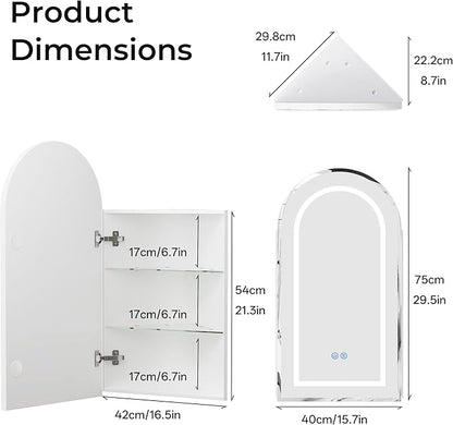 LED Corner Medicine Cabinet - Image 2