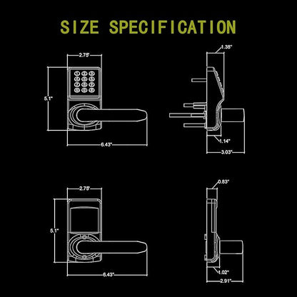 Keyless Entry Door Lock with Handle - Image 5