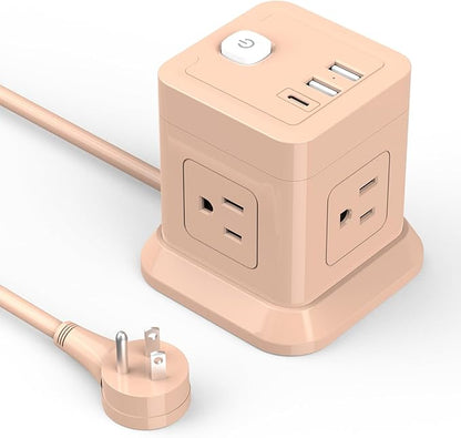 Cube Power Strip, FDTEK 4 Widely Spaced Outlet by FDTEK