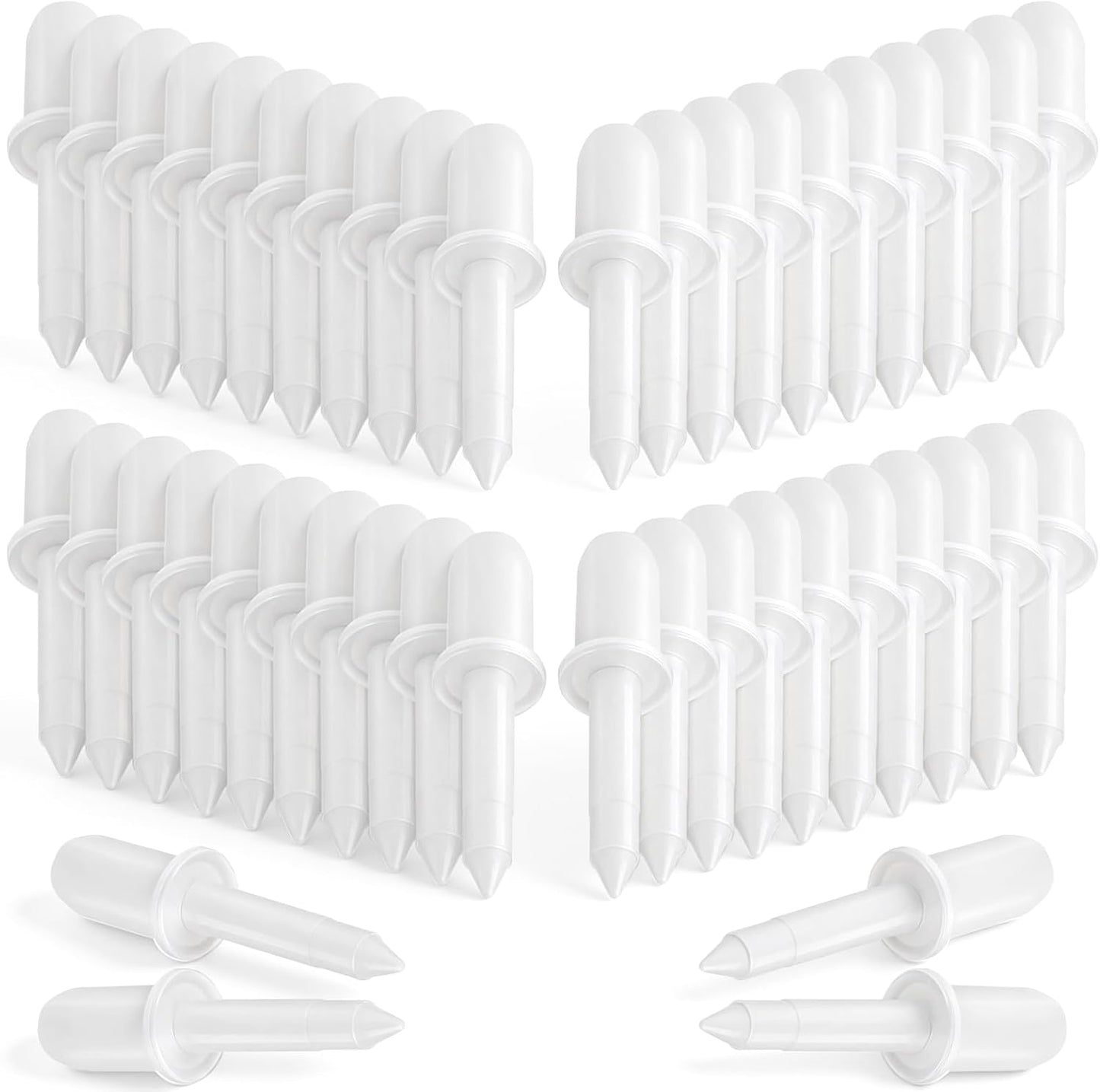 Maitys 40 Pcs Plantation Shutter Repair Pins Spring Loaded White,Long | lantation Shutter Fasteners Spring Loaded Replacement Repair Pins for Windows, Cabinet, Movable Blade, Blind Slats, White