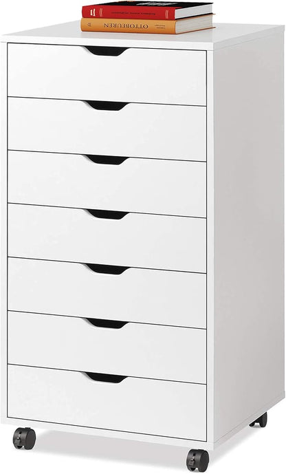 DEVAISE 7-Drawer Chest, Wood Storage Drawer File Cabinet by DEVAISE