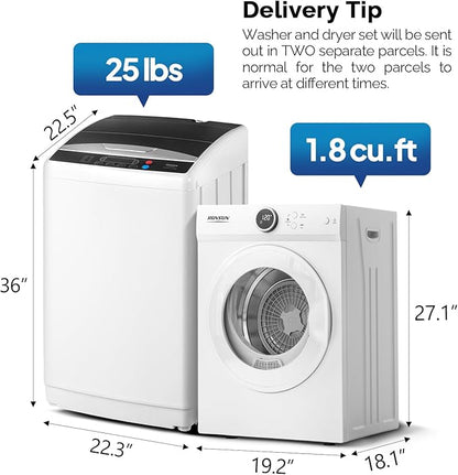 ROVSUN 1.8CuFt Portable Clothes Dryer and 25LBS Full-Automatic Washing Machine - Image 2